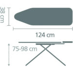 Ironing Board B 124x38cm SSUH Titan Oval - Image 3