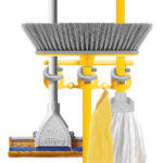Wall Mount Multi Purpose Broom And Mop Hanger - Image 2