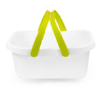 Rect. Basin Tub 22.5L Love Expo White Ass.Handle 40X35X18 Cm