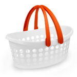 Oval Basket Love 22.5L Expo White Ass.Handle 57X37X24 Cm