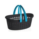Oval Basket Love 22.5L Expo Anthracite Ass.Handle 57X37X24 Cm