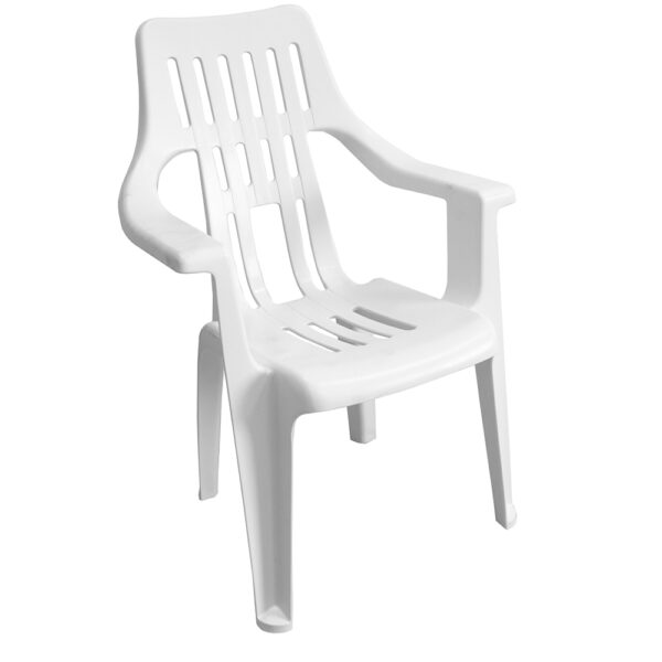 Plastic Garden Armchair Giunone White