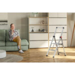 2 Steps Basic Line Aluminium Ladder With Wide Ribbed Steps Germany - Image 2