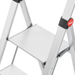 2 Steps Basic Line Aluminium Ladder With Wide Ribbed Steps Germany - Image 4