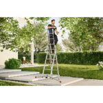 ProfiLOT 3-Section Aluminium Combination Ladder 2x6 +1x5 Rungs - Germany - Image 4