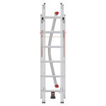ProfiLOT 3-Section Aluminium Combination Ladder 2x6 +1x5 Rungs - Germany - Image 2