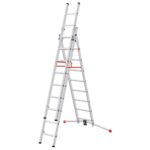 ProfiLOT 3-Section Aluminium Combination Ladder 2x9 +1x8 Rungs - Germany