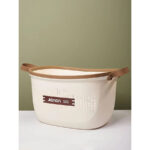 Laundry Basket with Handles Large Off White - Image 2
