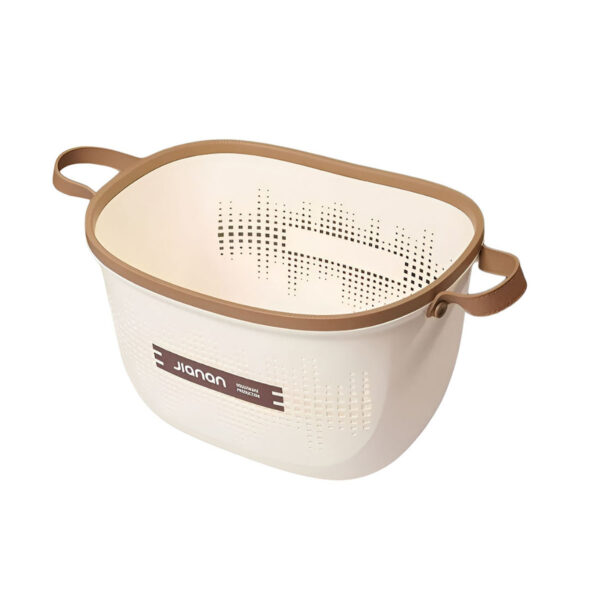 Laundry Basket with Handles Large Off White