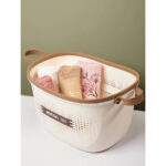 Laundry Basket with Handles Large Off White - Image 4