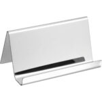 Card Display Stand Silver Acrylic