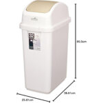Eban Swing Dust Bin 32L White - Image 3