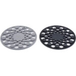 Round Silicone 2 Pc Trivet Heat Resistant Grey - Image 2