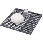Platform Folding Over Sink Drainer  Grey
