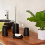 Bathroom Accessories Set 3Pcs Kira Black Abs - Image 2