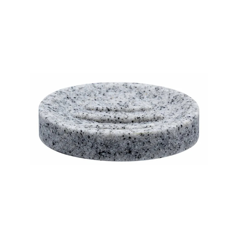 402147-402147.600x600 Soap Dish Stone Grey Polyresine - Image 1