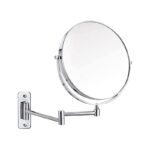Wall-Mounted Double-Sided Makeup Mirror – Chrome Finish