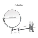Wall-Mounted Double-Sided Makeup Mirror – Chrome Finish - Image 7