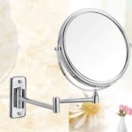 Wall-Mounted Double-Sided Makeup Mirror – Chrome Finish - Image 4