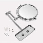 Wall-Mounted Double-Sided Makeup Mirror – Chrome Finish - Image 6