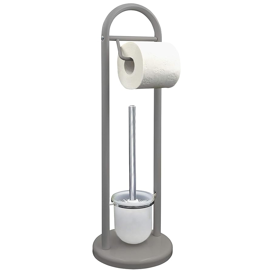 61b0EH0hMcL._AC_SY879_ Standing Toilet Brush Set Unique Grey Steel - Image 1
