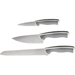 ANDLIG Knife Set  3 Pc  Light Grey/White