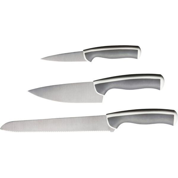 ANDLIG Knife Set  3 Pc  Light Grey/White