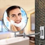 Wall-Mounted Double-Sided Makeup Mirror – Chrome Finish - Image 5