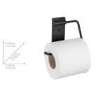 Toilet Roll Holder Without Cover Basic Black - Image 3