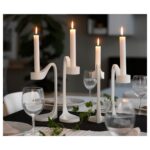 Candle Sticks White ( Set of 2 ) - Image 3