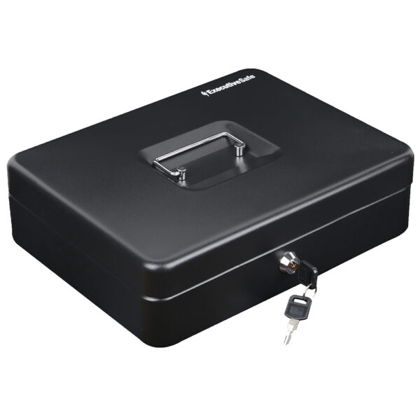 Steel Cash Box With Money And Coin Tray with Key Lock