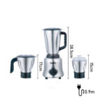 Stainless Steel 3 in 1 Grinder Mincer Blender Set 400W - Image 4
