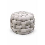 Braided Round Stool – Modern Knotted Pouf