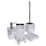 Soap Dish Brick Shiny Chrome Polyresine - Image 3