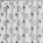 Shower Curtain Hurricane  – White Grey