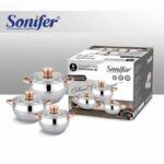 Sonifer 6pcs Stainless Steel Cookware Set