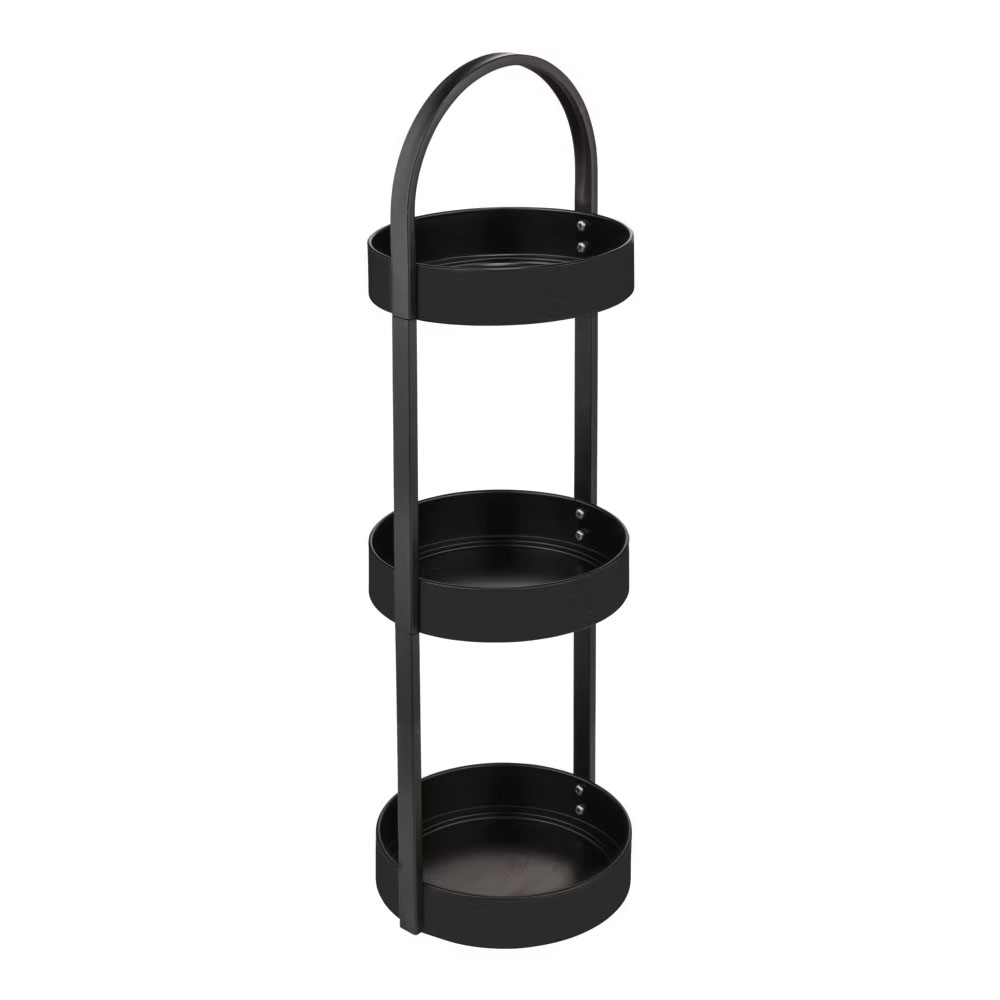 WNK 1121 (2) 3 Levels Shelving Unit Dongo Black - Image 1