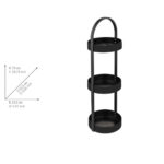 3 Levels Shelving Unit Dongo  Black - Image 5