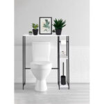 Toilet Shelving Unit With Toilet Brush Molveno - Image 4