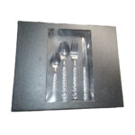 24 Pc Cutlery Set Checkered Pattren -  Stainless Steel - Image 2