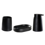 Bathroom Accessories Set 3Pcs Kira Black Abs