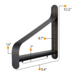Metal Shelf Bracket Modern Style Black - Image 3