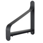 Metal Shelf Bracket Modern Style Black