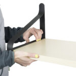 Metal Shelf Bracket Modern Style Black - Image 2