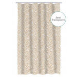 Shower Curtain Vinyl Pardo Semi transparent 100% Peva Beige 240X180cm