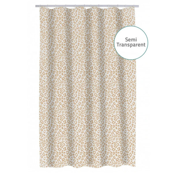 Shower Curtain Vinyl Pardo Semi transparent 100% Peva Beige 240X180cm