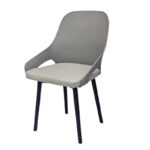 Plastic Modern Chair With Backrest Set Of 2 – Grey