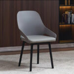 Plastic Modern Chair With Backrest Set Of 2 – Grey - Image 3