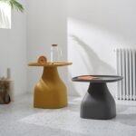 Modern Round Table  48 cm (Dia) x 50 cm (H) - Grey - Image 3