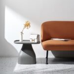 Modern Round Table  48 cm (Dia) x 50 cm (H) - Grey - Image 2